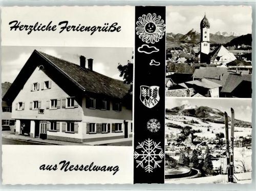 Nesselwang Haus Ulrich Kirche Skier