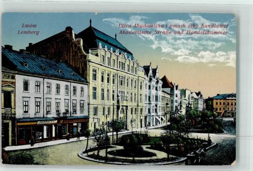 Lemberg 1917 Akademische Straße und Handelskammer