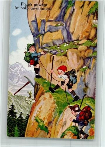1931 Kinder beim Bergsteigen AK