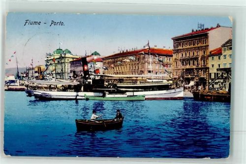 Rijeka Hafen Dampfer Ruderboot