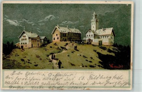 Feldberg 1906 Gasthaus sign. W. Lauter Lithographie