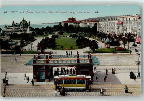 Nice Le Jardin Public et la Jetee Promenade vue prise du Casino Straßenbahn