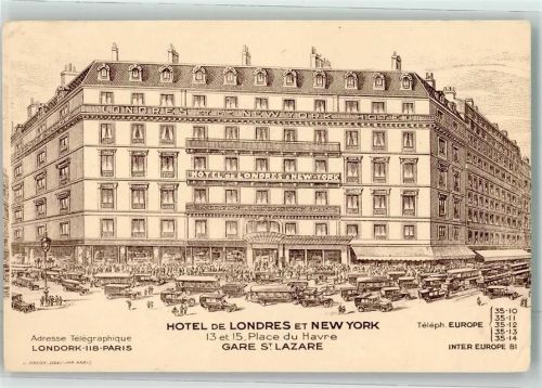 Paris Hotel de Londres et New York Place du Havre Oldtimer