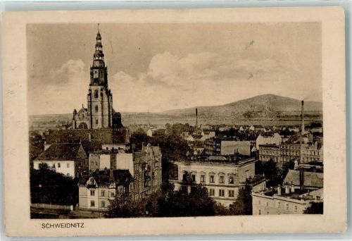 Schweidnitz 1921 mit Kath. Pfarrkirche