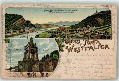 Porta Westfalica 1902 Kaiser-Wilhelm-Denkmal