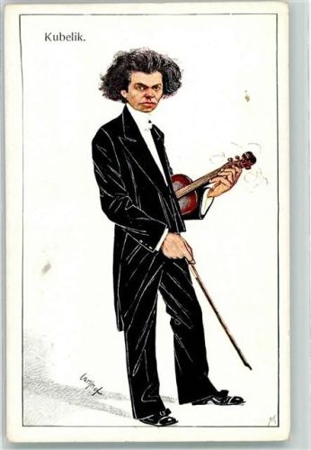 Geiger Kubelik Dirigent Karikatur Brüder Kohn B.K.W.I. 970-5