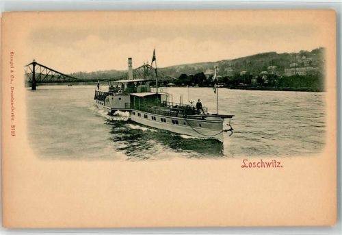Loschwitz 1900 Seitenraddampfer