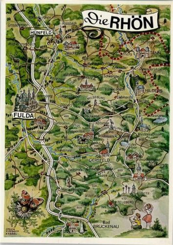 Fulda Landkarte Die Rhön