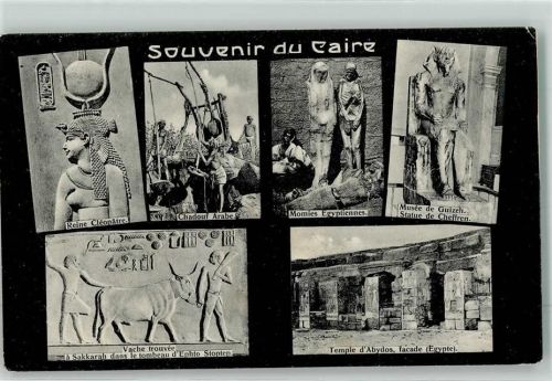 Kairo 1911 Temple d`Abydos Reine Cleopatra Chadouf Arabe