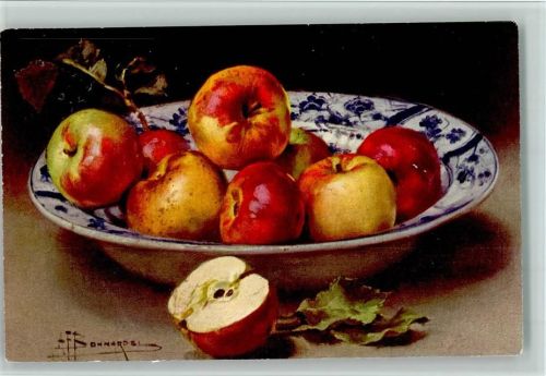 Edition Stehli Nr. 550 - sign Bonnardel - Obstteller mit Früchten AK Gute Erhaltung Stillleben Künstlerkarte