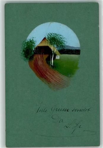 1910 handgemalt Wohnhaus