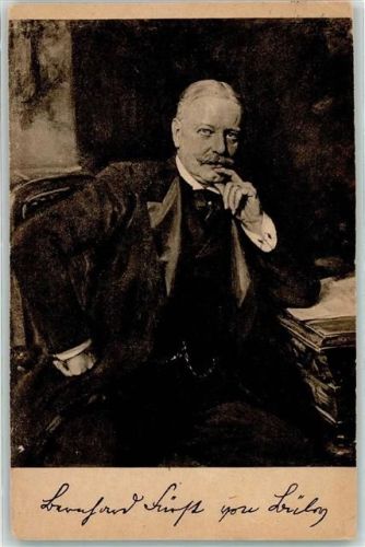 Fürst Bülow Faksimile Unterschrift AK