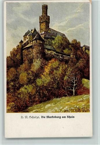 Nr. 92 - sign Schulze - Die Marksburg AK