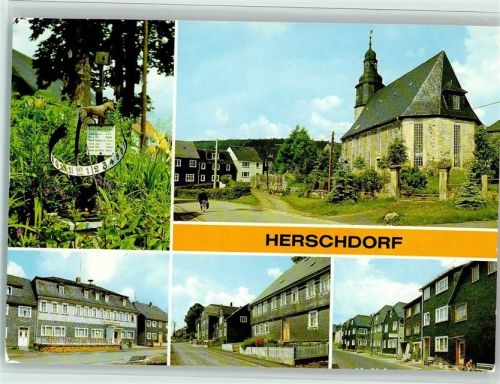 Herschdorf Sonnenuhr Leninstrasse Konsumgaststätte Kulturhaus