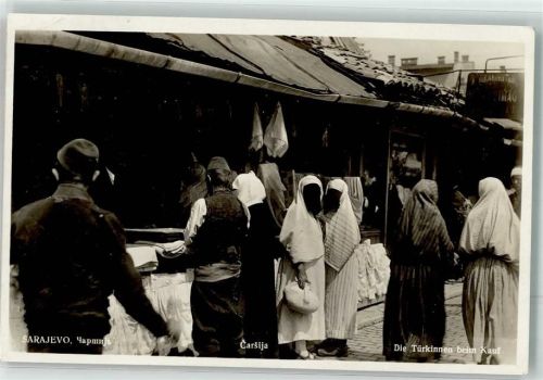 Sarajevo Türkinen beim Kauf Marktszene