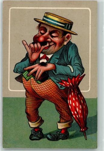 Schnupftabak Kuriose Figur AK