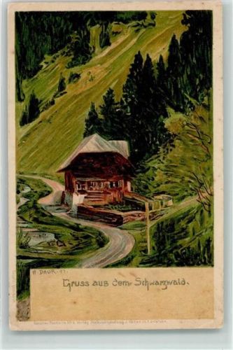 Gruss aus dem Schwarzwald Verlag Velten Nr. 6 AK Daur, H. 1898 Lithographie