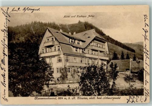 Menzenschwand 1921 Hotel u. Kurhaus Adler