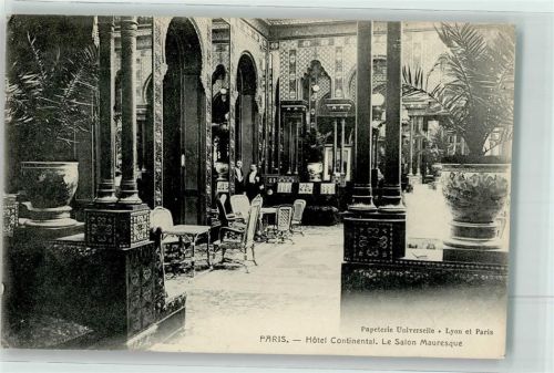 Paris 1912 Hotel Continental le Salon Mauresque