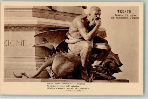 Trento Minosse Dettaglio del Monumento a Dante - Dalla Serie