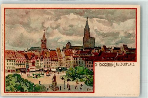 Strasbourg Kleberplatz sign. F. Hoch