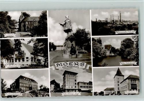 Moers Schloß Park-Café Krankenhaus Am Königl. Hof Denkmal Rheinpreußen Schacht Im Schloßpark Rathaus Mehrfachaufnahme