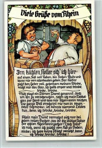 Männer beim Trinken Gedicht Im kühlen Keller sitz ich hier