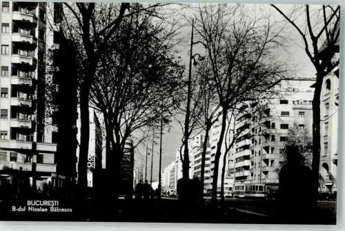 Bukarest Boulevard Nicolae Balcescu Straßenbahn