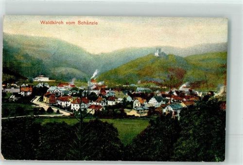 79183 W7808 Waldkirch , Breisgau 1916 - mit Ruine Kastelburg