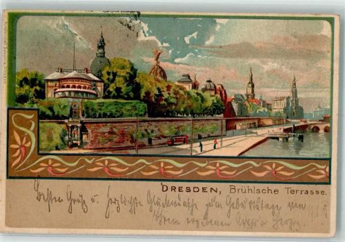 Dresden 1901 Brühlsche Terrasse