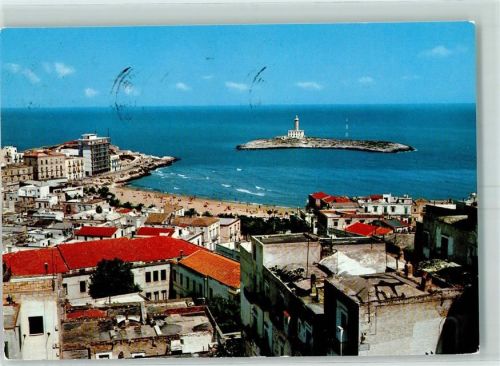 Vieste Gargano Pittoresco Panorama con I`isolotto del Faro Leuchtturm