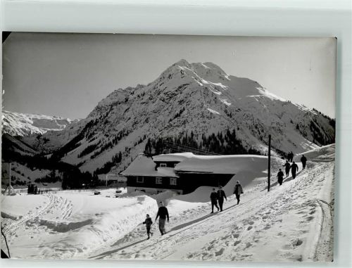 Mittelberg Foto Original aus Archiv eines Ansichtskartenverlags Ort handschriftlich Gasthaus Jägerhaus Winter