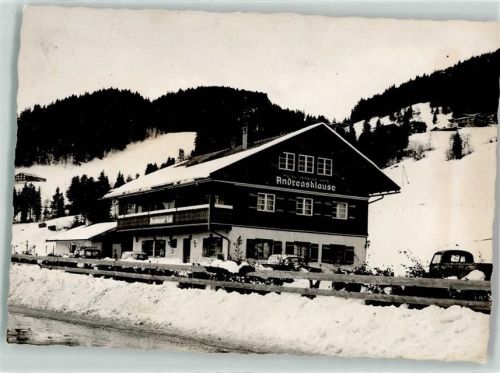 Langenwang Gasthaus Andreasklause Winter Ort handschriftlich