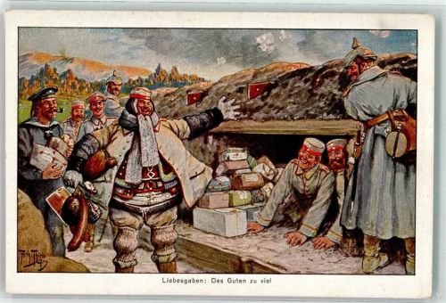 1915 Liebesgaben Unterstand Propaganda WK I Verlag A. Rehn Serie 166-2