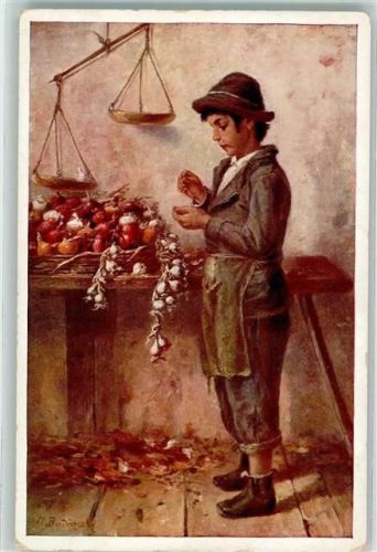 Nr. 419 sign. Budinski Bilanz Knoblauch Waage Junge