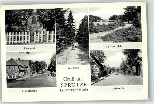 Sprötze Ehrenmal Dorfstraße Sportplatz Hauptstraße Waldweg