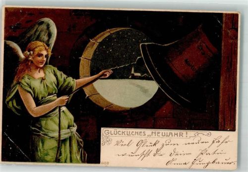 1902 Neujahr Engel Glocke
