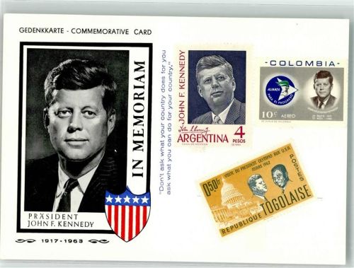 Gedenkkarte Präsident Kennedy 1917.-1963 Sonderbriefmarken