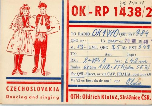 Straznice Straßnitz KEINE AK Amateurfunk QSL-Karte