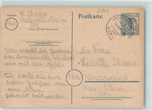 Unteraltertheim Ganzsache Landpost