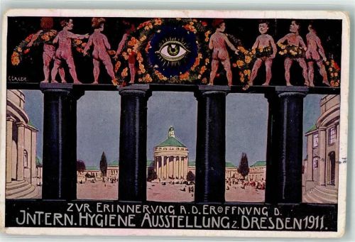 Dresden 1911 InternationaleHygiene Ausstellung 1911Lithographie
