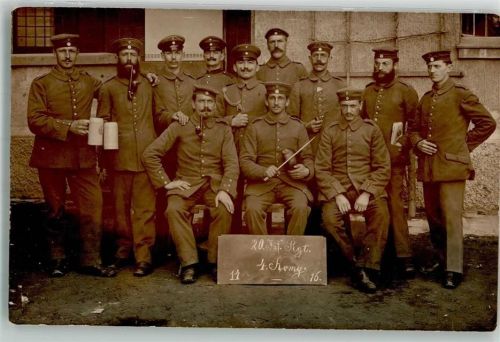 1916 Soldaten Bierkrug 20. Inf. Rgt. 4. Komp 1914-1916