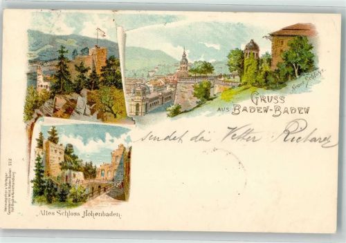 Baden-Baden 1898 Schloss