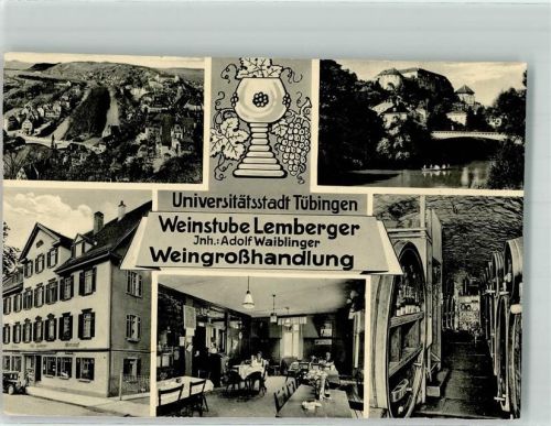 Tübingen Gasthaus Handlung Lemberger Wein Foto keine AK