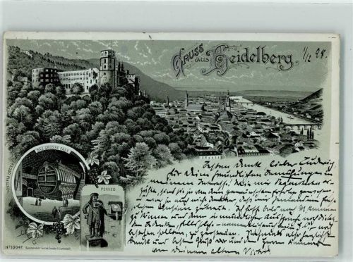 Heidelberg 1898 Grosses Fass Schloss Perkeo