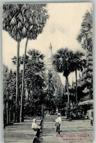 Rangoon Tracht Denkmal Shwe Dagon Pagoda