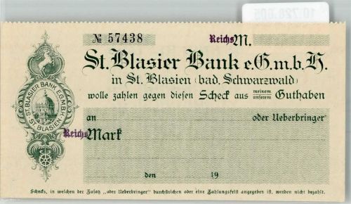 St. Blasien Scheck