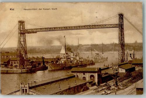 Kiel 1917 Haupteinfahrt der kaiserlichen Werft