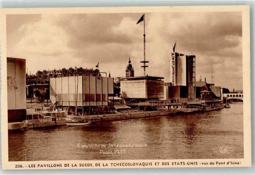 Paris WK II Nr. 206 Exposition 1937 , Pavillon Tschechien