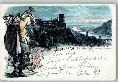 Heidelberg 1897 Schloss Trompeter